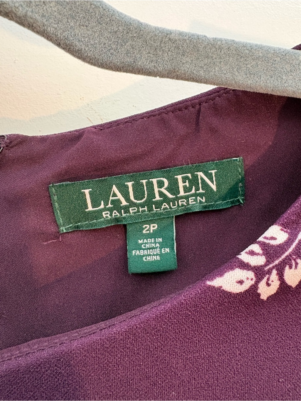 Lauren by Ralph Lauren Purple Floral Fit-and-Flare Midi Dress - Picture 2 of 8